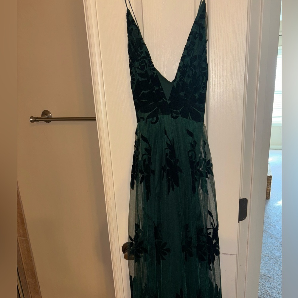 Windsor Green Tiered Backless Gown